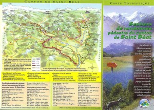 Carte randonnee Saint-Beat